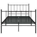 Miniatyrbilde 4 av 6: vidaXL Sengeramme svart metall 120x200 cm