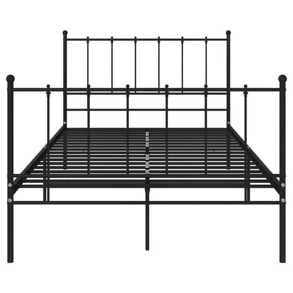 vidaXL Sengeramme svart metall 120x200 cm