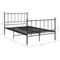 Miniatyrbilde 6 av 6: vidaXL Sengeramme svart metall 120x200 cm