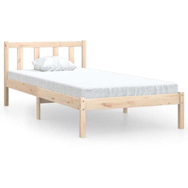 vidaXL Sengeramme heltre furu 75x190 cm Small Single