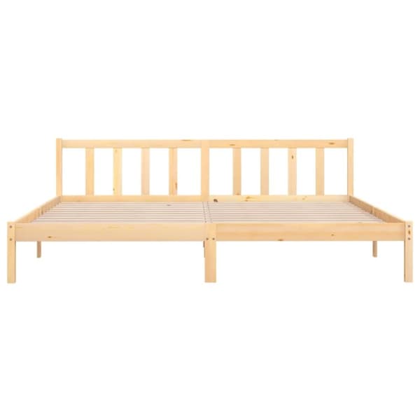 vidaXL Sengeramme heltre furu 200x200 cm