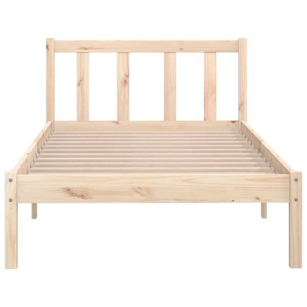 vidaXL sengeramme 75x190 cm massivt fyrretræ