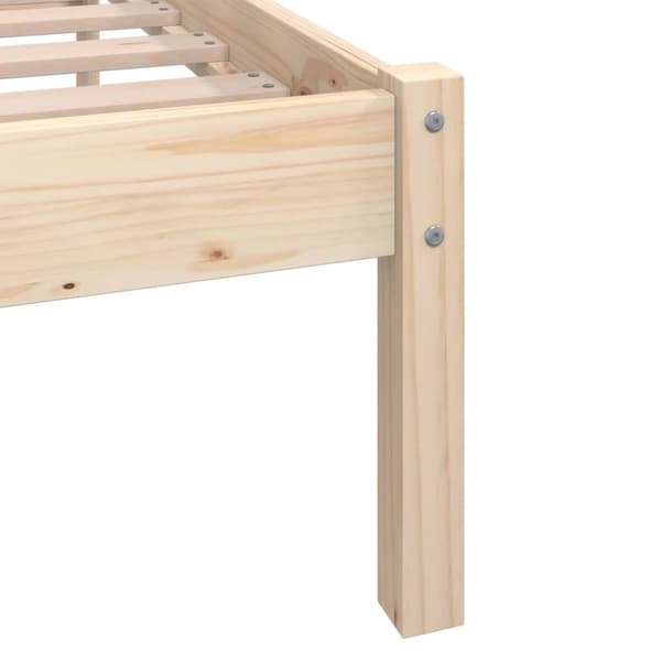 vidaXL sengeramme 75x190 cm massivt fyrretræ