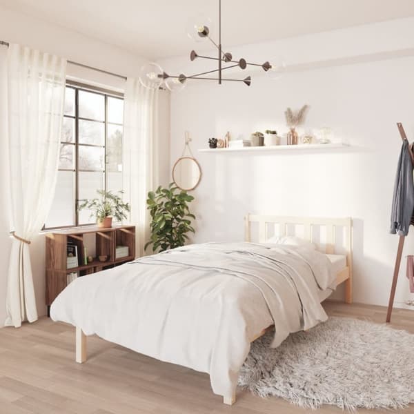 vidaXL sengeramme 75x190 cm massivt fyrretræ