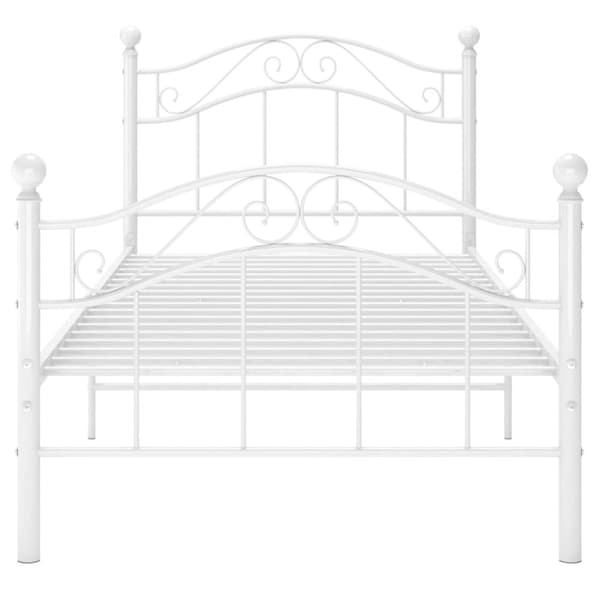 vidaXL Sengeramme hvit metall 90x200 cm