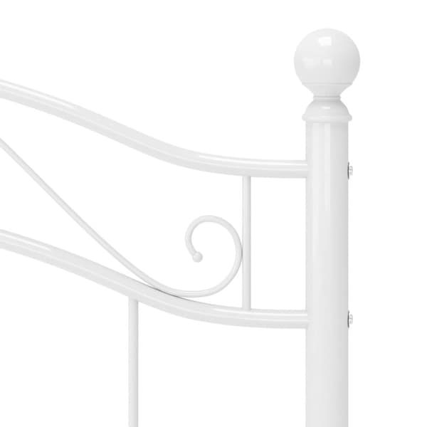 vidaXL Sengeramme hvit metall 90x200 cm