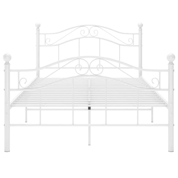 vidaXL Sengeramme hvit metall 120x200 cm