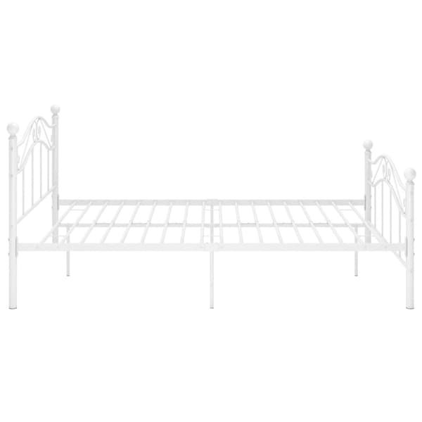 vidaXL Sengeramme hvit metall 120x200 cm