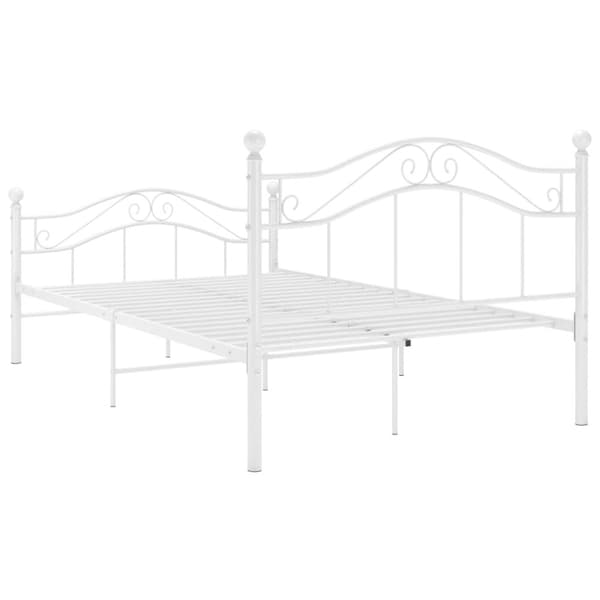 vidaXL Sengeramme hvit metall 120x200 cm