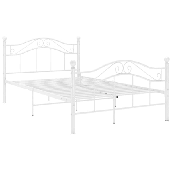 vidaXL Sengeramme hvit metall 120x200 cm