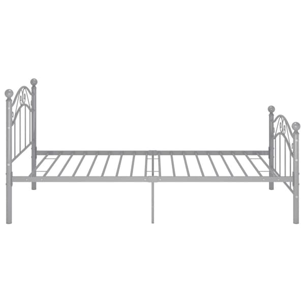 vidaXL Sengeramme grå metall 90x200 cm