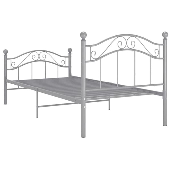 vidaXL Sengeramme grå metall 90x200 cm