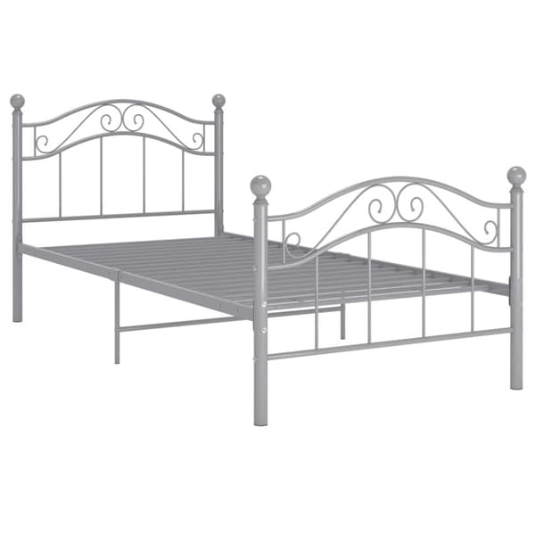 vidaXL Sengeramme grå metall 90x200 cm