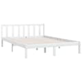 Miniatyrbillede 4 af 10: vidaXL sengestel 120x190 cm Small Double massivt fyrretræ hvid