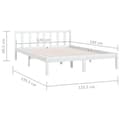 Miniatyrbillede 10 af 10: vidaXL sengestel 120x190 cm Small Double massivt fyrretræ hvid