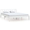 Miniatyrbillede 1 af 10: vidaXL sengestel 120x190 cm Small Double massivt fyrretræ hvid