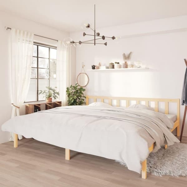 vidaXL Sengeramme heltre furu 180x200 cm Super King