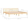 Miniatyrbilde 10 av 10: vidaXL Sengeramme heltre furu 180x200 cm Super King