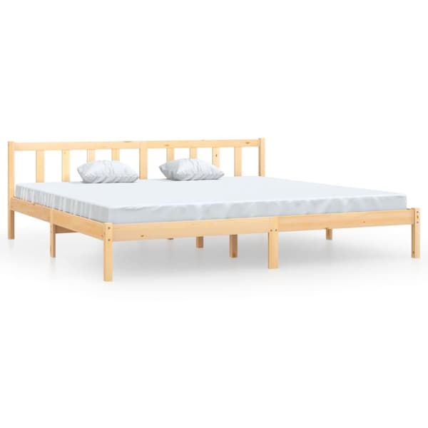 vidaXL Sengeramme heltre furu 180x200 cm Super King