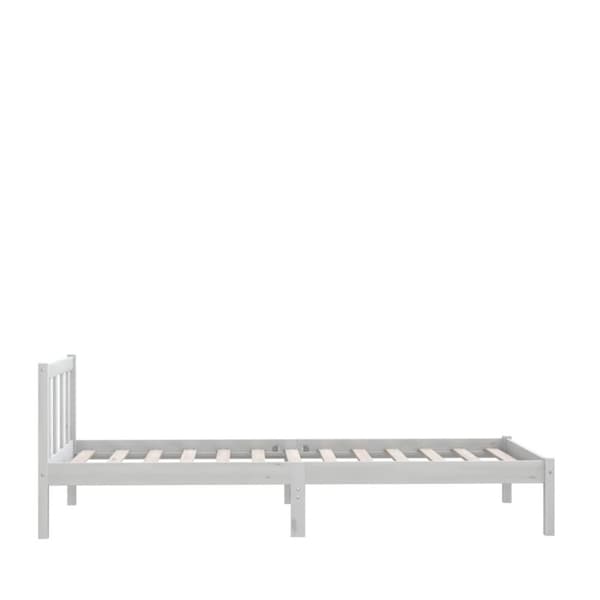vidaXL Sängynrunko valkoinen täysi mänty 90x190 cm Single