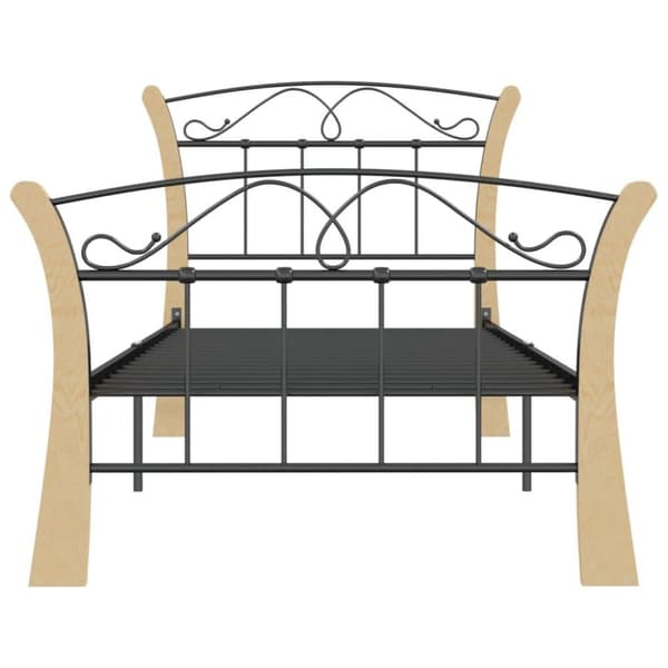 vidaXL Sengeramme svart metall 90x200 cm