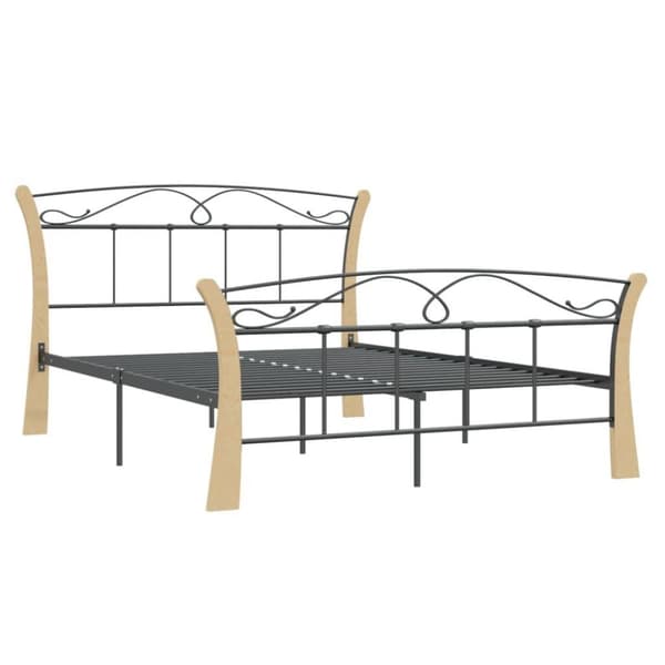 vidaXL Sengeramme svart metall 120x200 cm