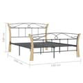 Miniatyrbilde 7 av 9: vidaXL Sengeramme svart metall 120x200 cm