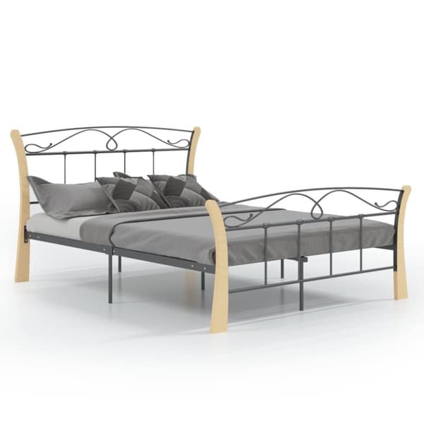 vidaXL Sengeramme svart metall 120x200 cm