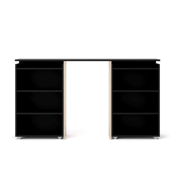 Nada hovedgavl 160 cm med 4 hylder sort mat.