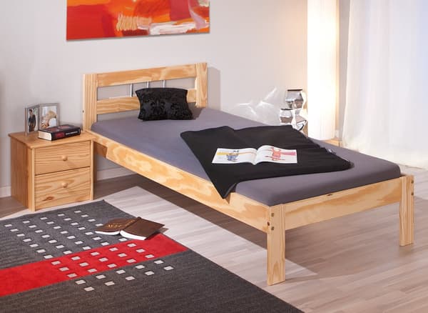 Jans seng 90x200 cm natur.