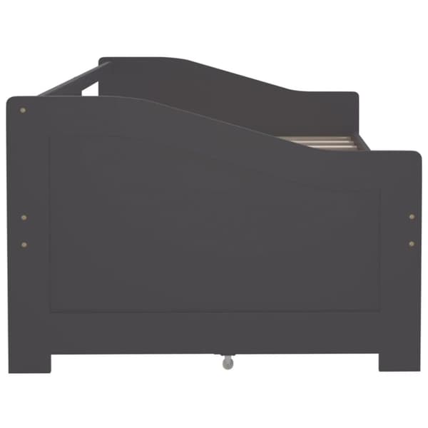 vidaXL Sengeramme 3 seter med skuffer heltre furu 90x200 cm grå