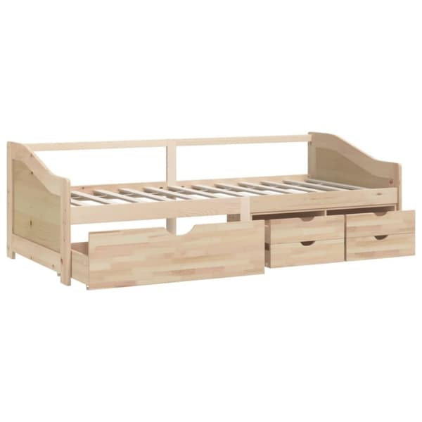 vidaXL 3-personers daybed med skuffer 90x200 cm massivt fyrretræ
