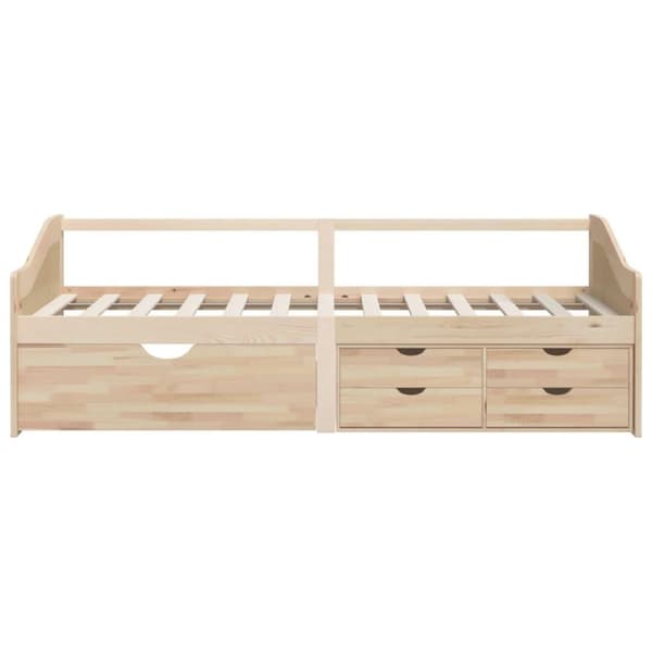 vidaXL 3-personers daybed med skuffer 90x200 cm massivt fyrretræ