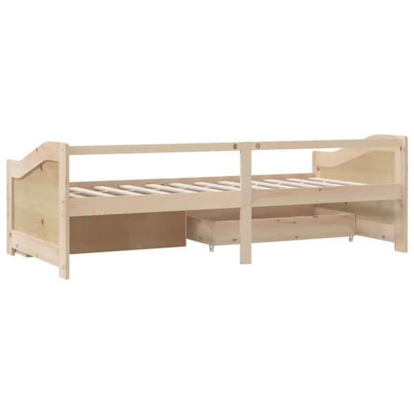 vidaXL 3-personers daybed med skuffer 90x200 cm massivt fyrretræ