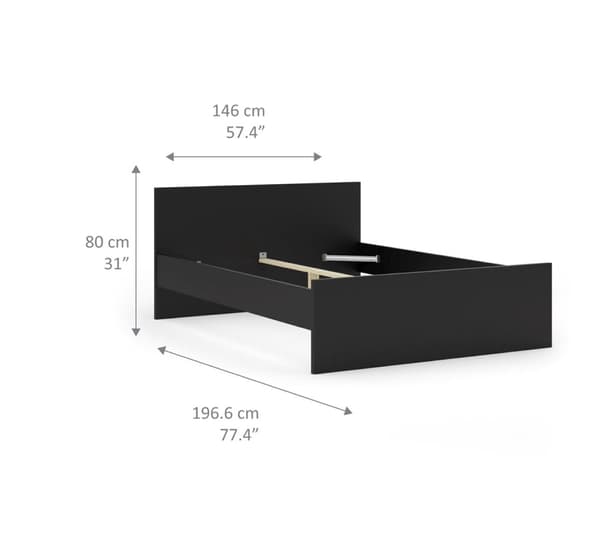 Nada seng 140 * 190 cm sort mat.