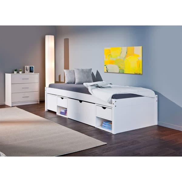 Timm seng 90x200 cm hvit.