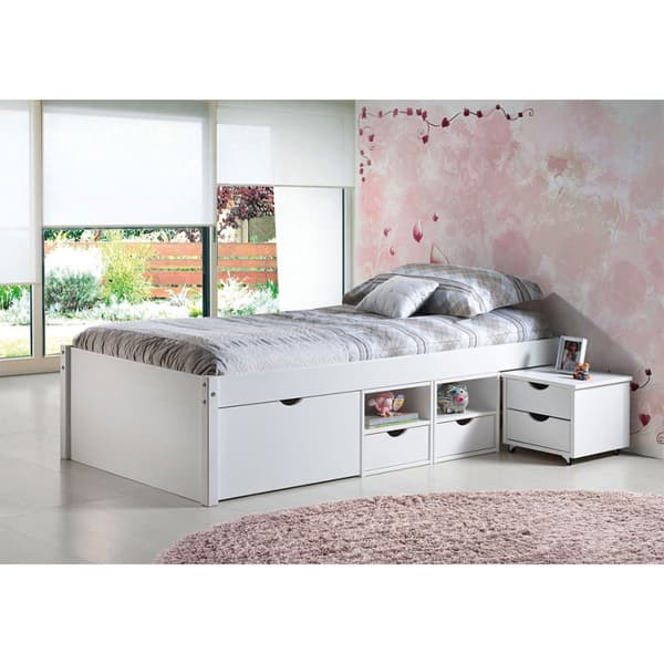 Timm seng 90x200 cm hvit.