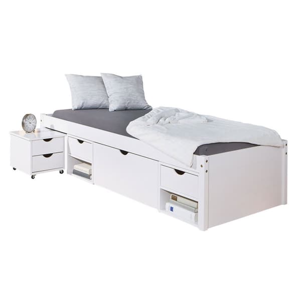 Timm seng 90x200 cm hvit.