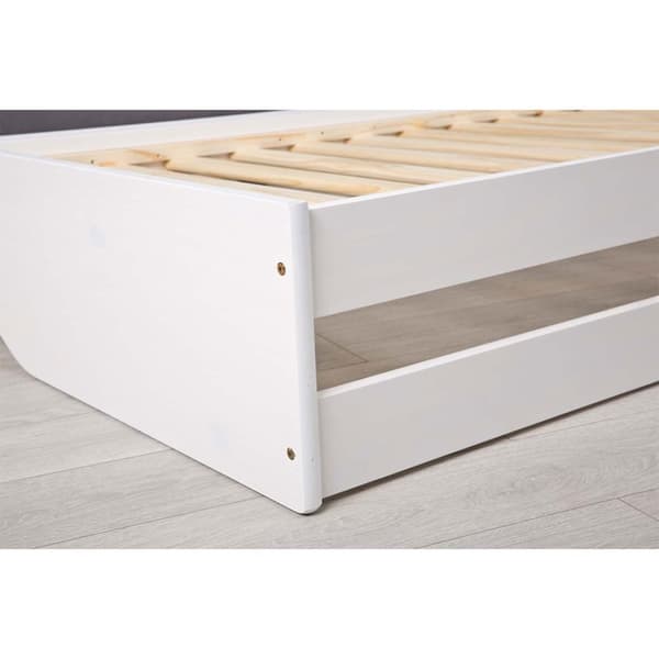 Lotved seng 90x200 cm, 3 soveplasser hvit.
