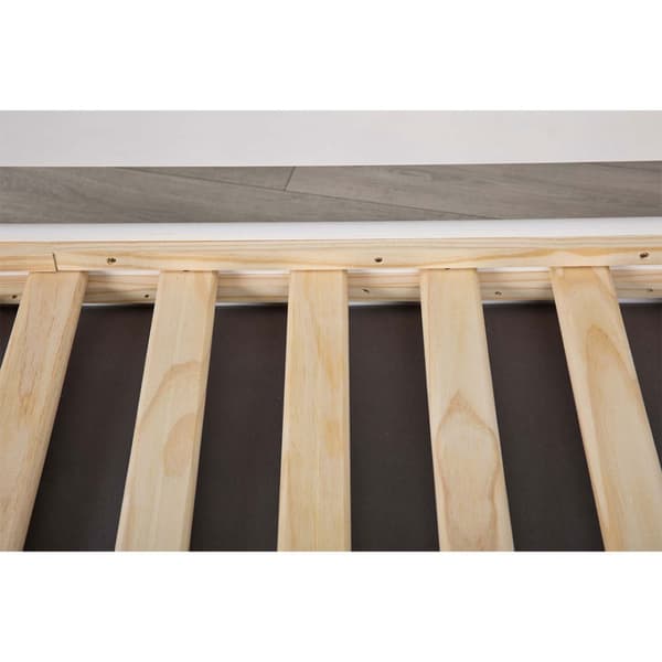 Lotved seng 90x200 cm, 3 soveplasser hvit.