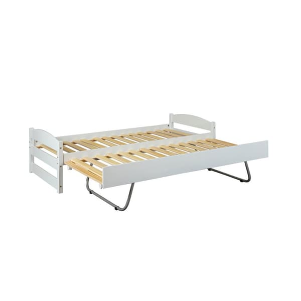 Vicki seng 90x200 cm med ekstra seng hvit lakkert.