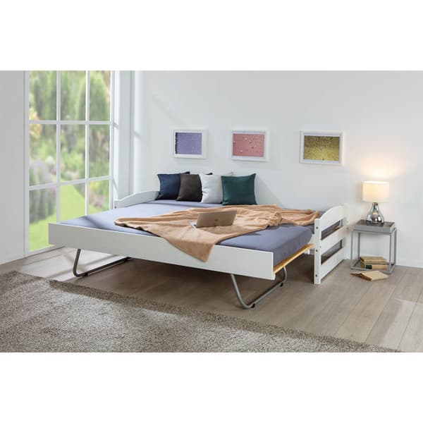 Vicki seng 90x200 cm med ekstra seng hvit lakkert.