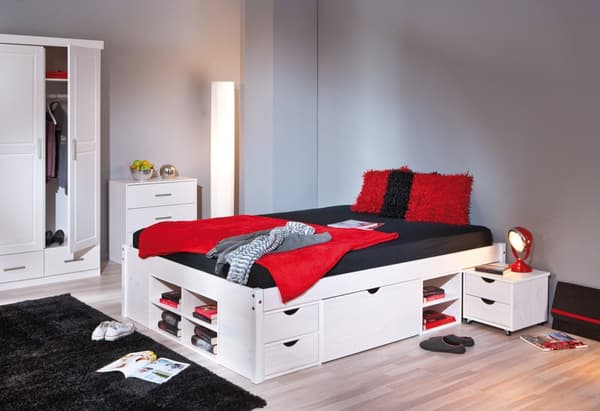 Till seng 140 x 190 cm, inkl. 2 ribbebunn hvit.