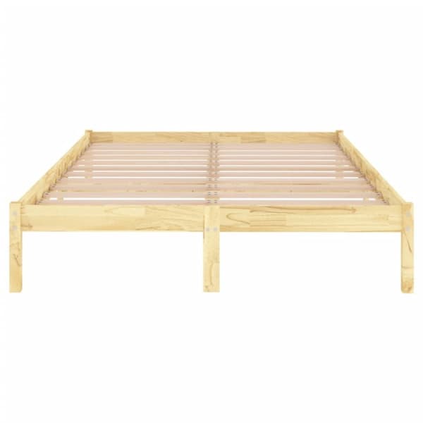vidaXL Sängynrunko täysi mänty 200x200 cm