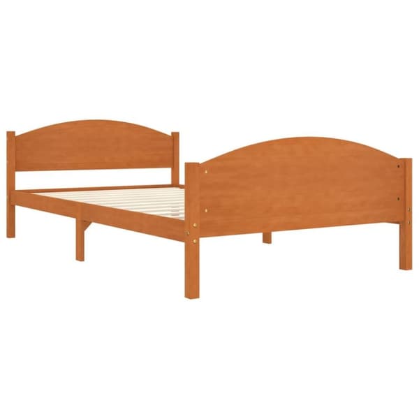vidaXL Sengeramme honningbrun heltre furu 120x200 cm