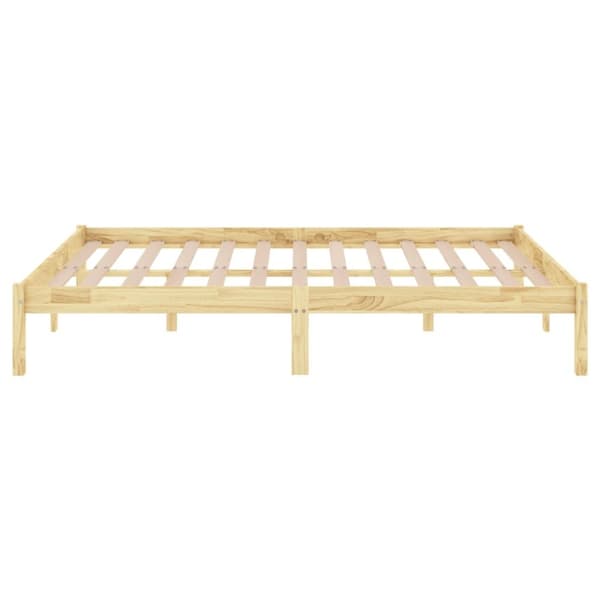 vidaXL sengeramme 140x190 cm massivt fyrretræ