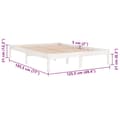 Miniatyrbillede 9 af 9: vidaXL sengeramme 120x190 cm Small Double massivt træ hvid