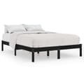 Miniatyrbilde 3 av 9: vidaXL Sengeramme svart heltre furu 200x200 cm