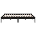 Miniatyrbilde 6 av 9: vidaXL Sengeramme svart heltre furu 200x200 cm