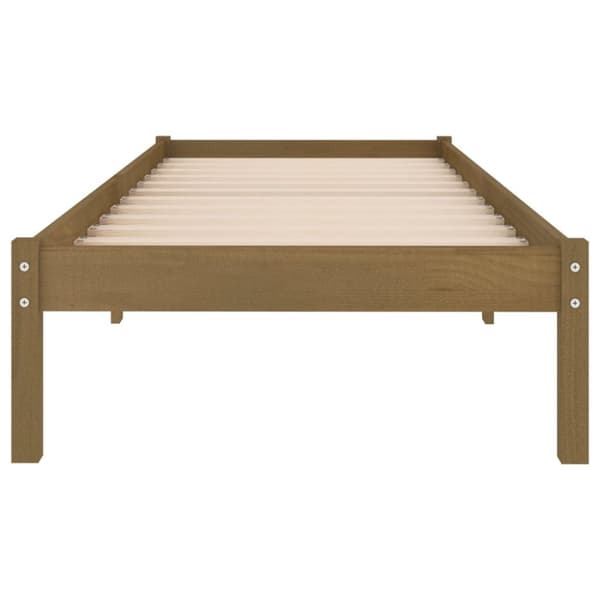 vidaXL Sengeramme honningbrun heltre furu 100x200 cm